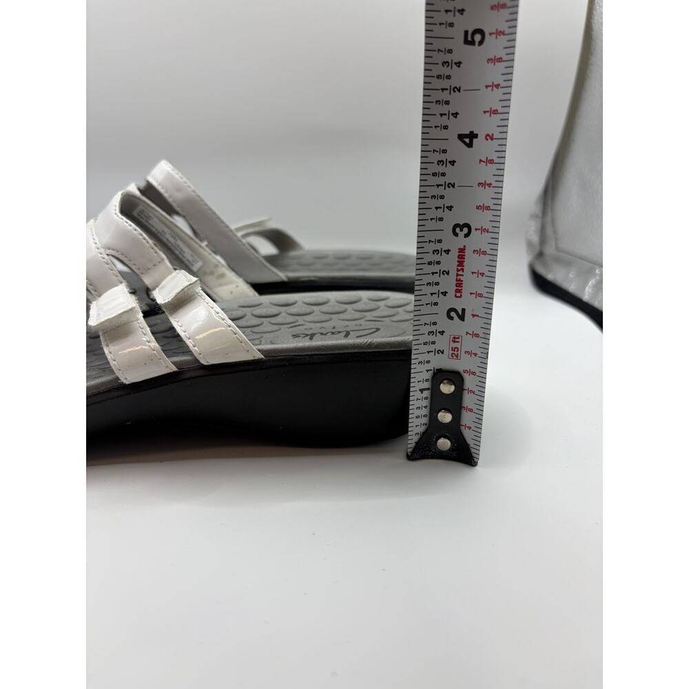 Clarks Collection Sandals Womens 12 White Comfort Walking Adjustable Easy Strap - Picture 11 of 12